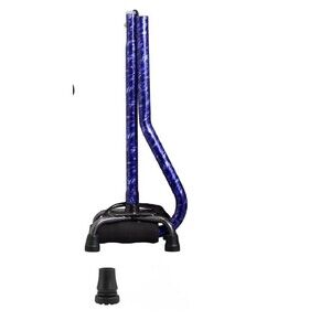 Floral Quad Cane for Women, Adjustable Walking Aid with Interchangeable Base